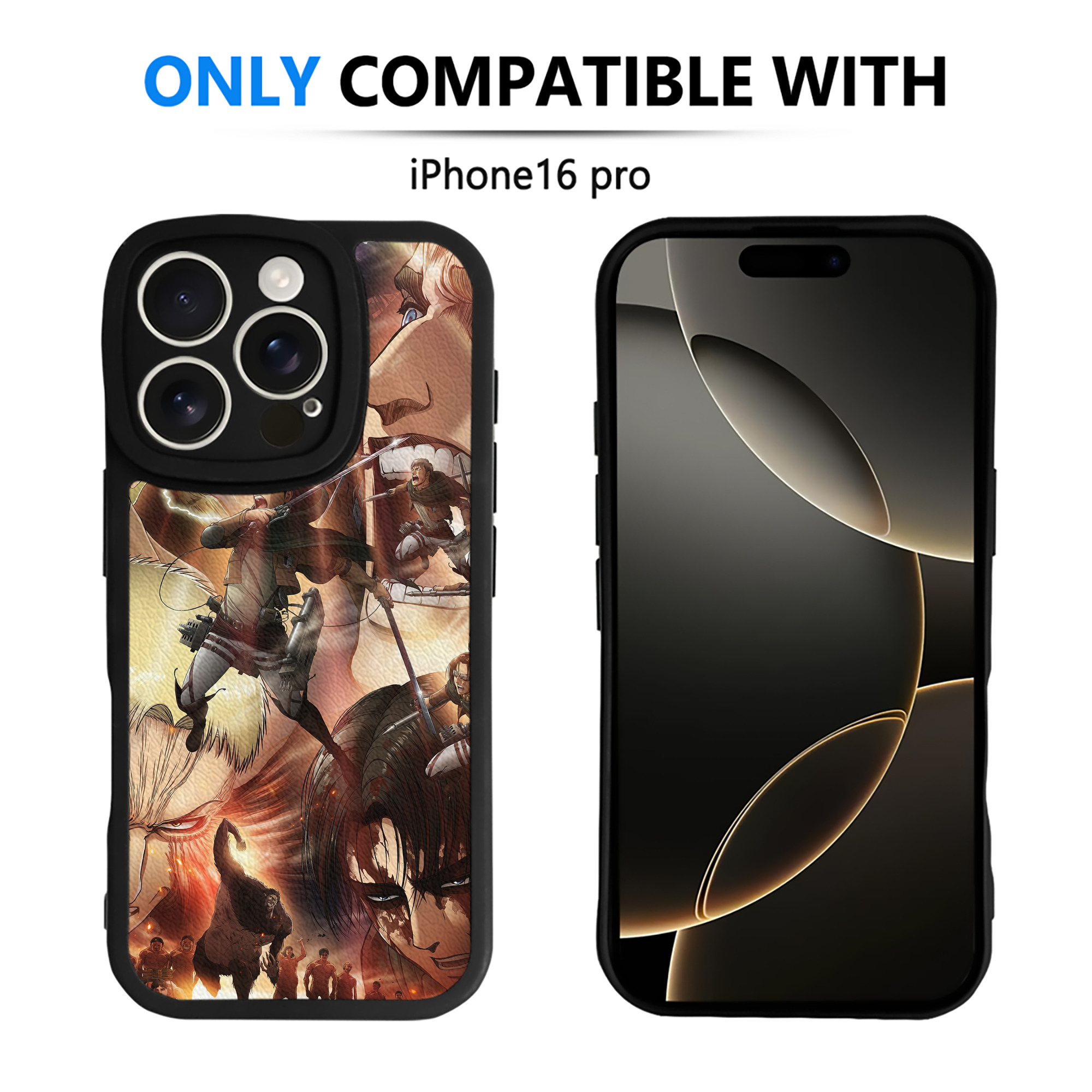 （画像用） 進撃の巨人 Attack on Titan 【iPhone 16シリーズ対応】シリコンスマホケース（レザー調） 材質：シリコン